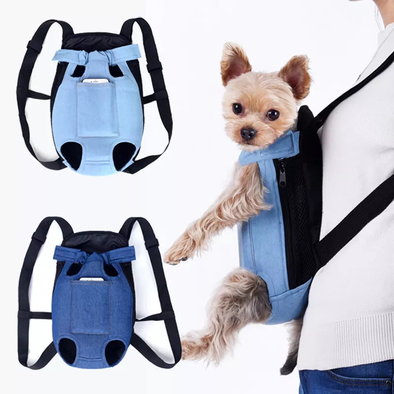 DOG CARRIER BACKPACK - DENIM