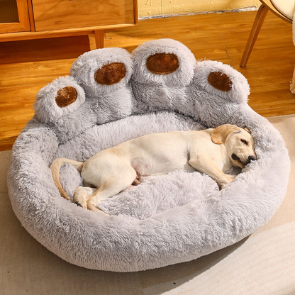 DOG BED - FURRY PAW SHAPED