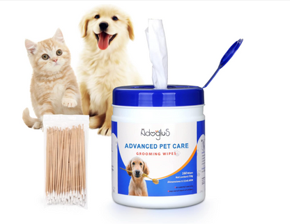 DOG WIPES - WITH FREE COTTON SWABS