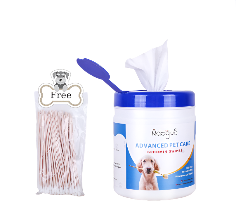 DOG WIPES - WITH FREE COTTON SWABS