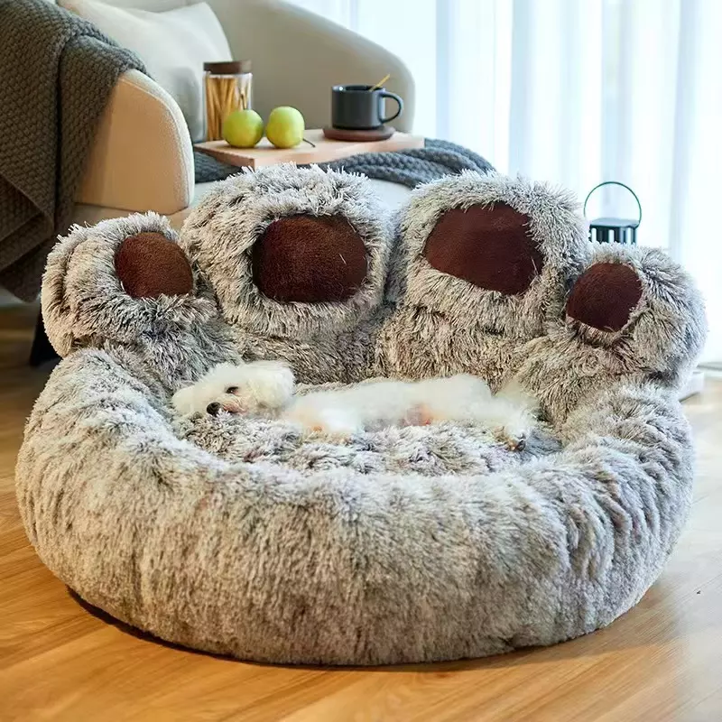 DOG BED - FURRY PAW SHAPED