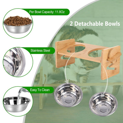 DOUBLE RAISED DOG BOWL