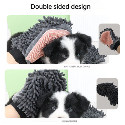 DOG GROOMING GLOVE - 2 IN 1