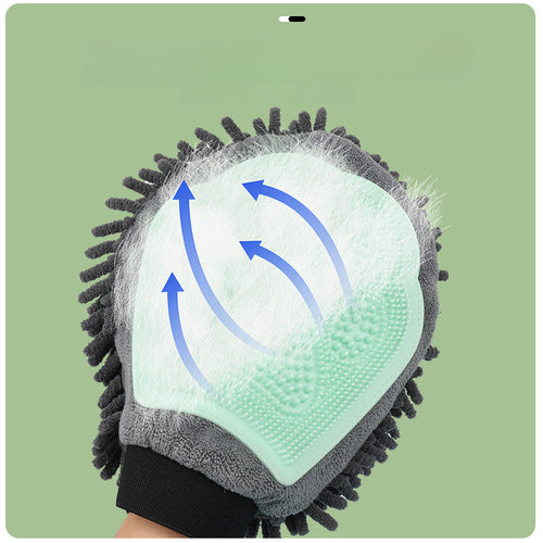 DOG GROOMING GLOVE - 2 IN 1