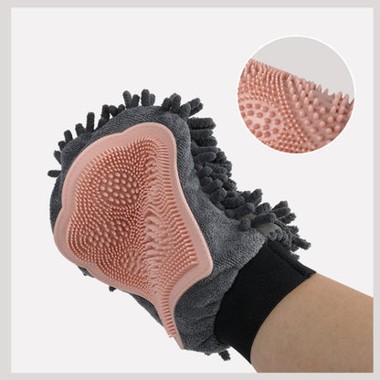 DOG GROOMING GLOVE - 2 IN 1