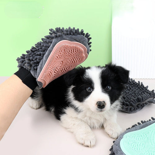 DOG GROOMING GLOVE - 2 IN 1