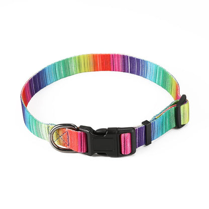 DOG HARNESS - LEASH & COLLAR SET - RAINBOW