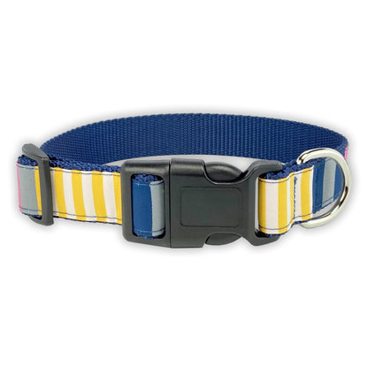 DOG COLLAR -  NAUTICAL STRIPE